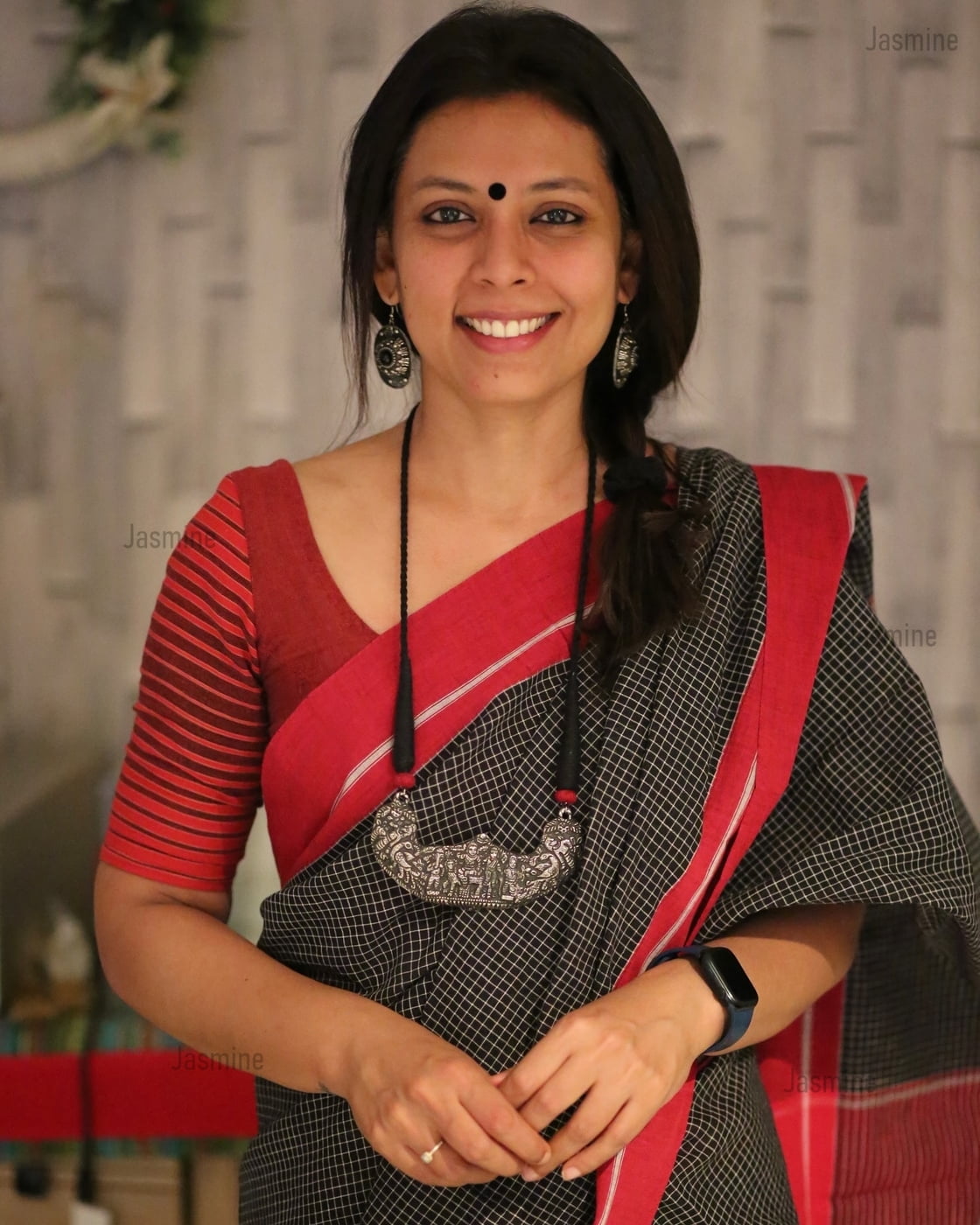 Authentic Patteda Anchu Cotton saree with Handloom mark
